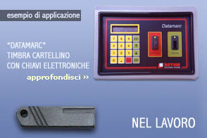 esempio di applicazione contactless key: datamarc - timbra cartellino con chiavi elettroniche - NEL LAVORO
